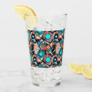 Modern abstract geometric pattern 45 - Glass Cup