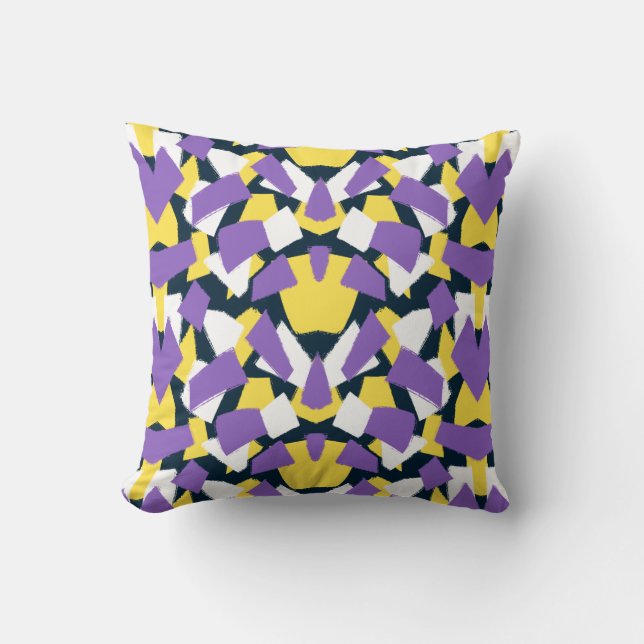 Modern, abstract, geometric pattern cushion (Front)