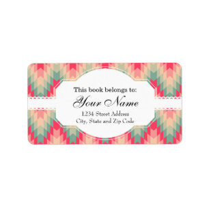 Modern Abstract Geometric Pattern Label