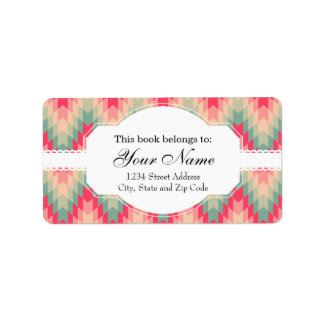 Modern Abstract Geometric Pattern Label