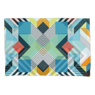 Modern Abstract Geometric Pattern. Pillowcase