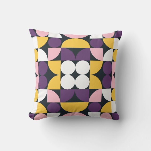 Modern, abstract geometric pattern  throw pillow (Front)