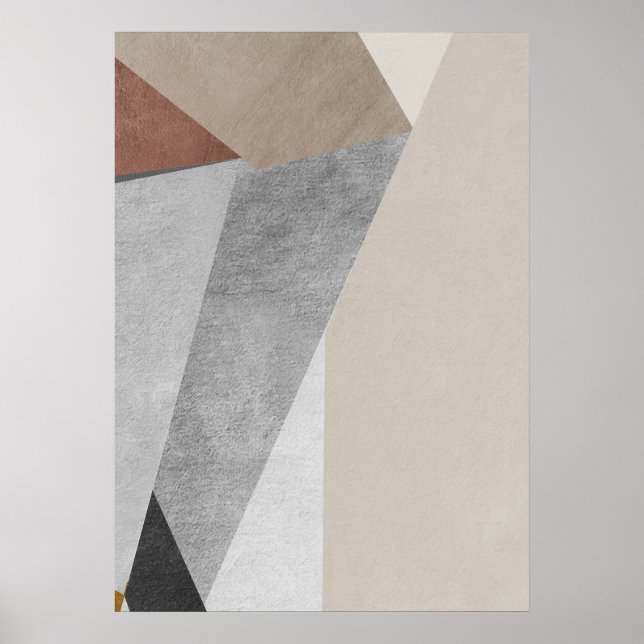 Modern Abstract Geometric Pattern Wall Art Poster (Front)