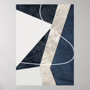 Modern Abstract Geometric Pattern Wall Art Poster