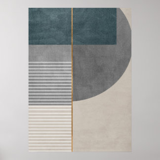 Modern Abstract Geometric Pattern Wall Art Poster