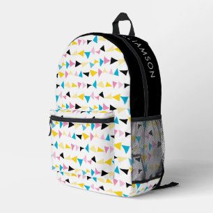 Modern abstract geometric printed backpack