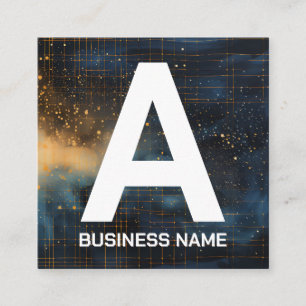 Modern Abstract Geometric QR Code Calling Card