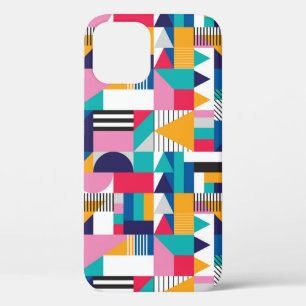 Modern Abstract Geometric Seamless Pattern iPhone 12 Case