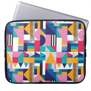 Modern Abstract Geometric Seamless Pattern Laptop Sleeve