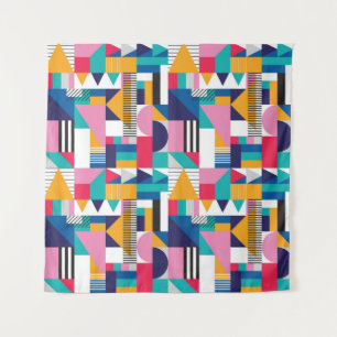 Modern Abstract Geometric Seamless Pattern Tapestry