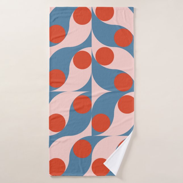 Modern abstract geometric seamless pattern with ci bath towel (Bath Towel)