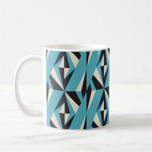 Modern abstract geometric seamless pattern with tr coffee mug