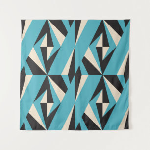 Modern abstract geometric seamless pattern with tr tapestry