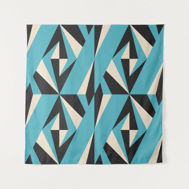 Modern abstract geometric seamless pattern with tr tapestry (Front)