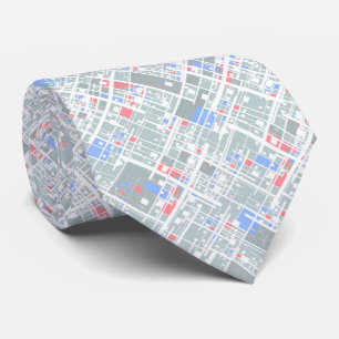 Modern abstract geometric. tie