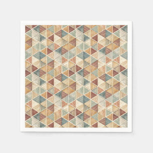 Modern Abstract Geometric Triangle Design Pattern Napkin