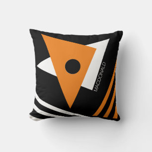 Modern Abstract Geometric Triangles Cushion
