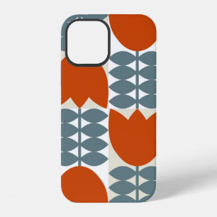 Modern abstract geometric with stylised flowers le iPhone 12 case