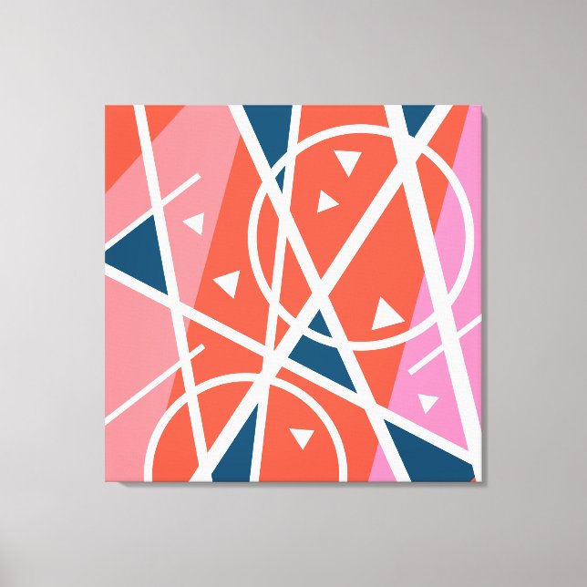 Modern abstract geometrical art canvas print (Front)