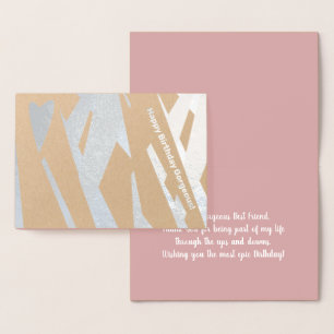Modern Abstract Geometrical Birthday Foil Card