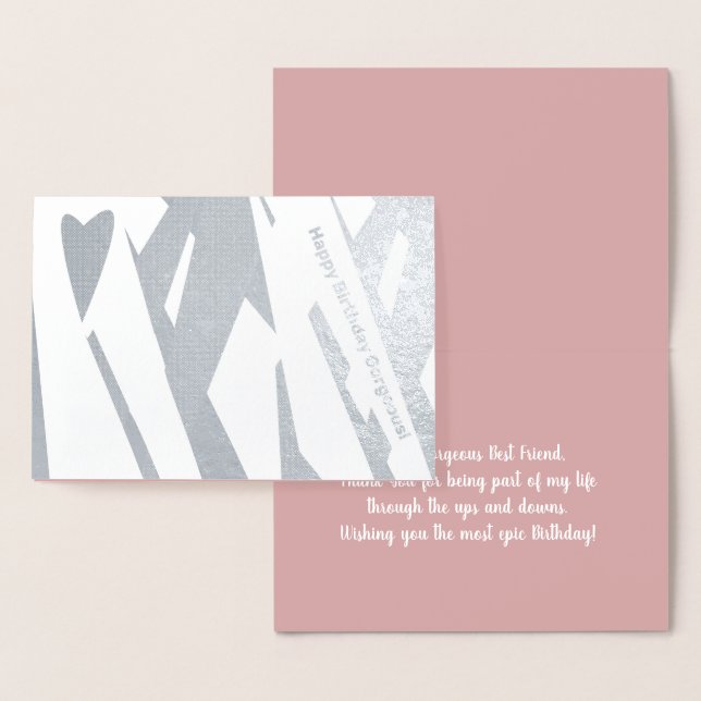 Modern Abstract Geometrical Birthday Foil Card (Display)