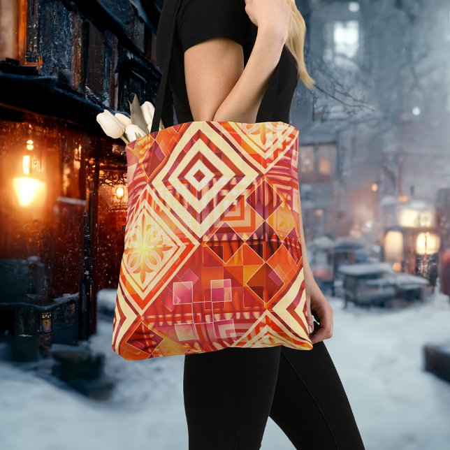 Modern Abstract Geometrical Pattern Tote Bag (Creator Uploaded)