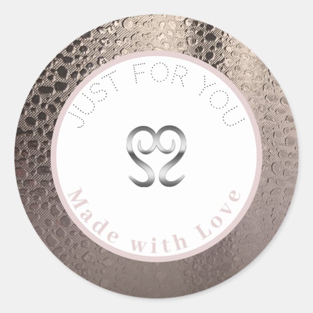 Modern Abstract Glam Pink Rose Gold Makeup Labels (Front)