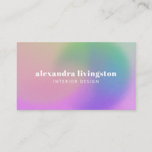 Modern Abstract Gradient Creative Artsy Colourful Business Card