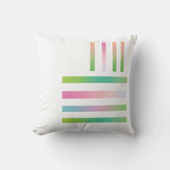 Modern Abstract Gradient Throw Pillow – Colorful M (Front)