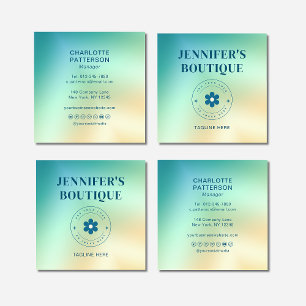 Modern Abstract Gradient Trendy Add Logo Square Business Card