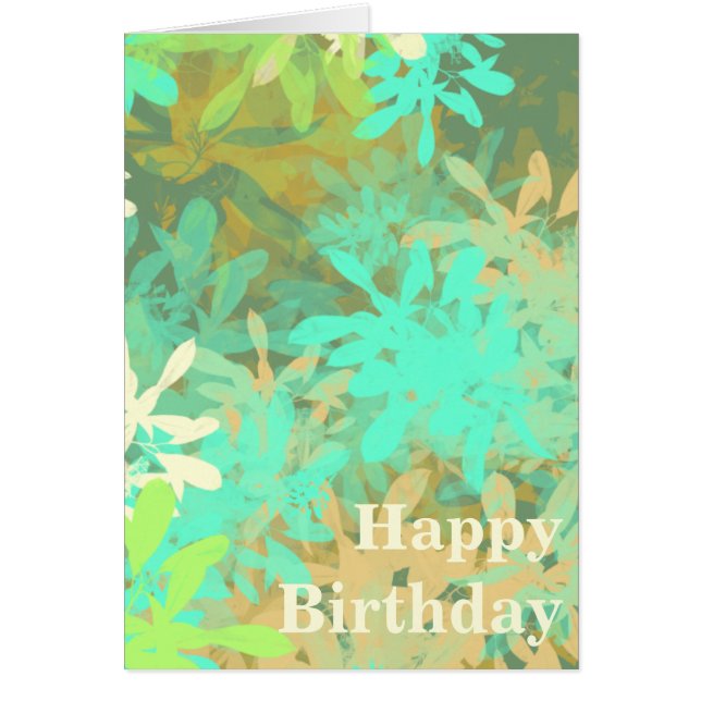 Modern Abstract Green Leaf Pattern (Front)