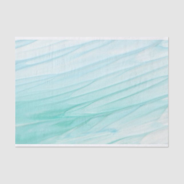 Modern Abstract Green Ombre Watercolor Pattern Tissue Paper (Front)