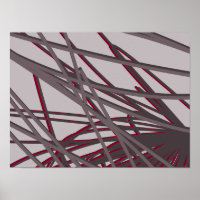 Modern Abstract Grey and Burgundy Design