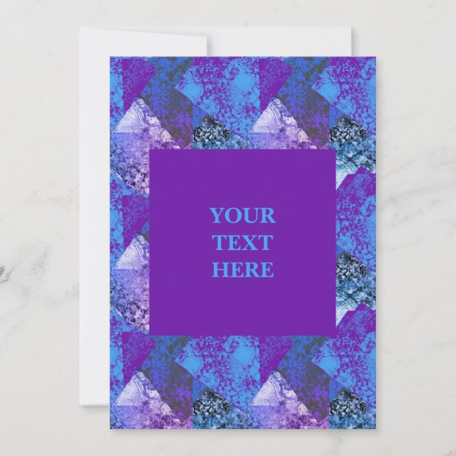 Modern Abstract Gritty Grunge Invitation (Front)