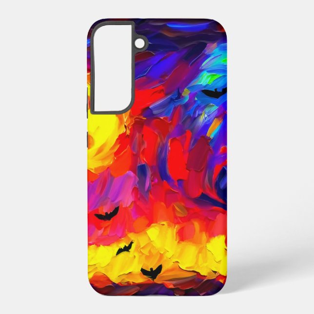 Modern Abstract Halloween Night Samsung Galaxy S22+ Case (Back)