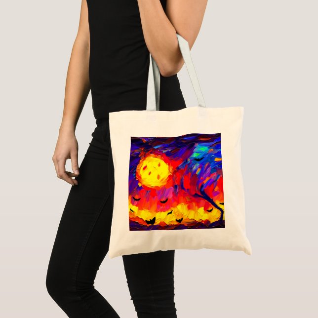 Modern Abstract Halloween Night Tote Bag (Front (Product))