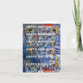 Modern Abstract Happy Birthday Card
