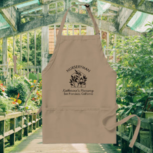 Modern Abstract House Plant Personalised Gardening Standard Apron