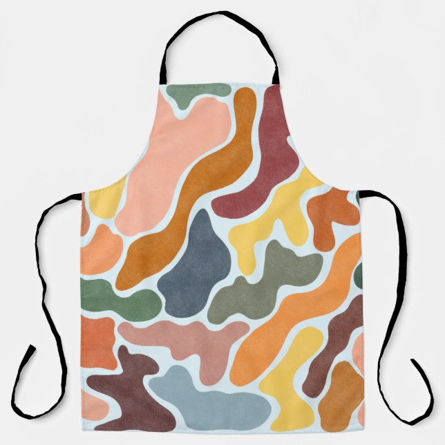 Modern abstract illustration in earthy tones.  apron (Front)