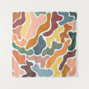 Modern abstract illustration in earthy tones. tapestry