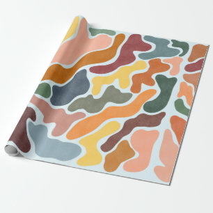 Modern abstract illustration in earthy tones. wrapping paper