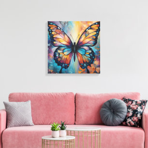 Modern Abstract intricate swirl butterfly design Canvas Print