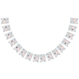 Modern Abstract Iridescent Bunting Flag