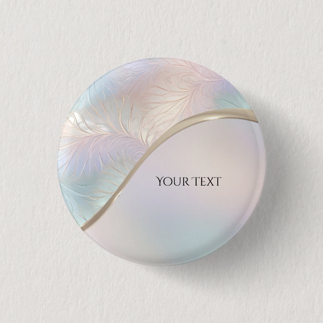 Modern Abstract Iridescent Button (Front)