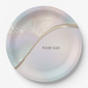 Modern Abstract Iridescent Paper Plate