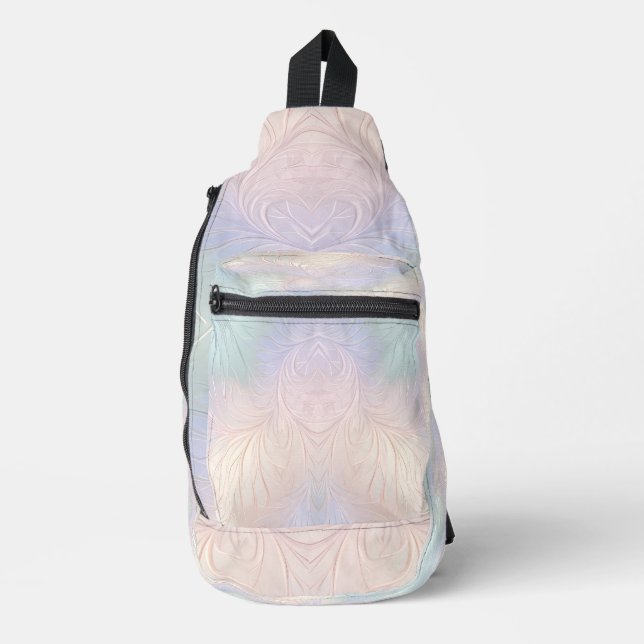 Modern Abstract Iridescent Sling Bag (Front)
