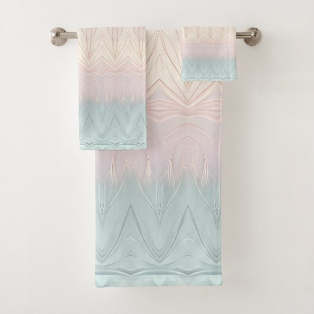 Modern Abstract Iridescent Towel Set (Insitu)