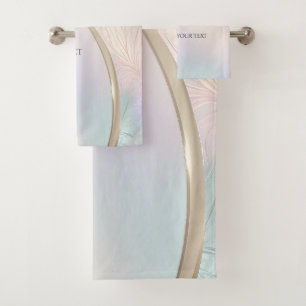 Modern Abstract Iridescent Towel Set