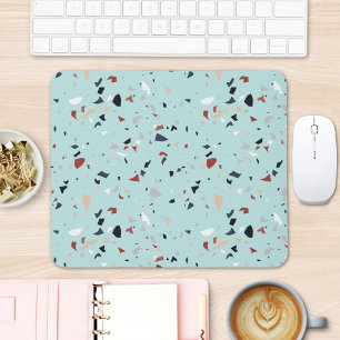 Modern Abstract Italian Terrazzo Seamless Pattern Mouse Mat