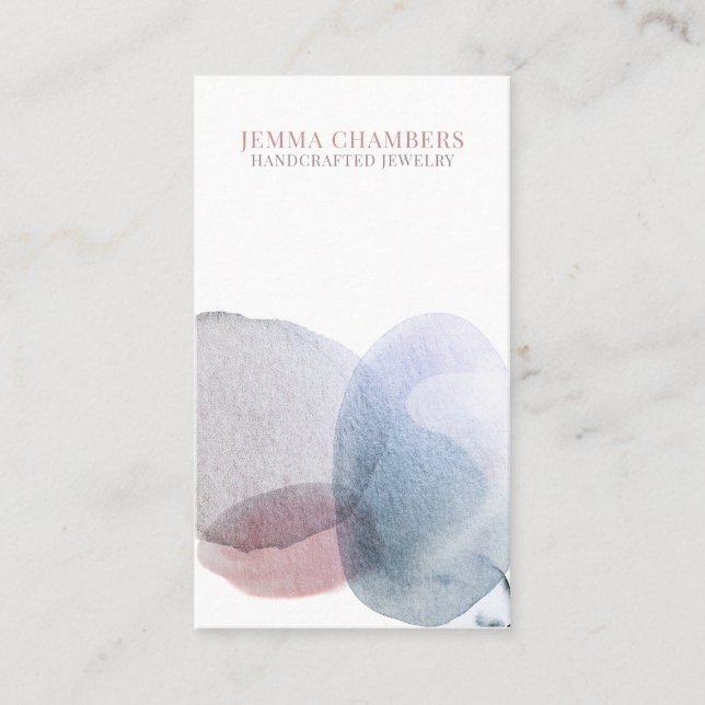 Modern Abstract Jewellery Designer Business Card (Front)